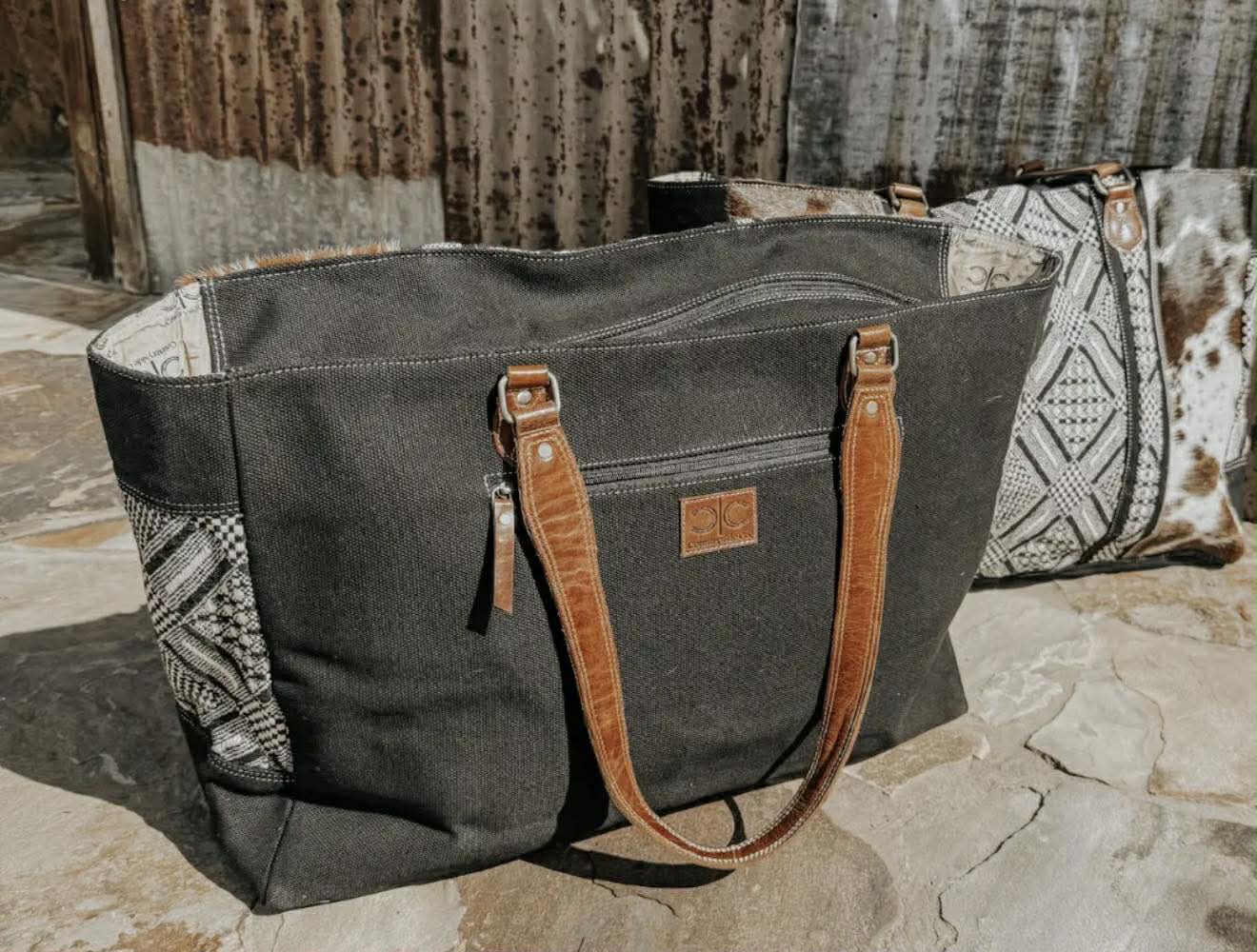 Cowhide Weekender Bag