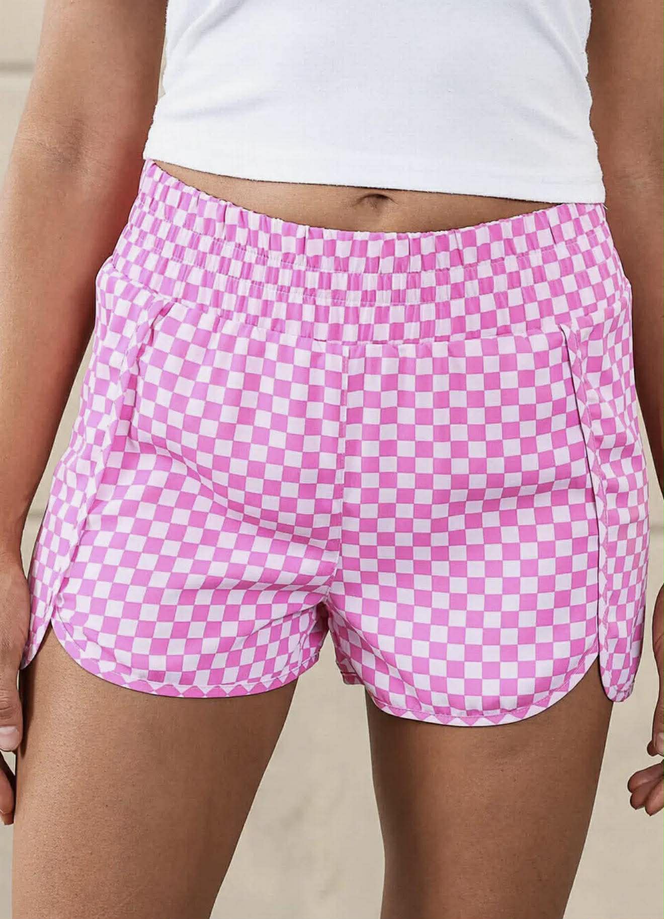 CHECKERED PRINT SHORTS