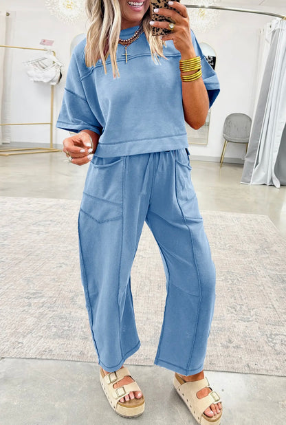 BLUE 2 PIECE LOUNGE SET