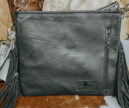 RODEO SQUARE COWHIDE CHECKERED PURSE