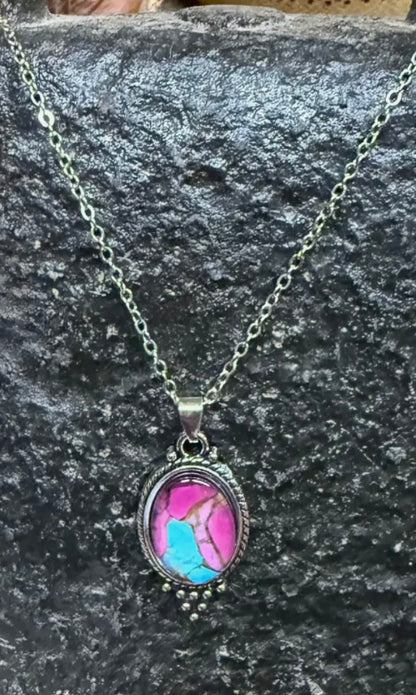 Cotton Candy Stone Necklace