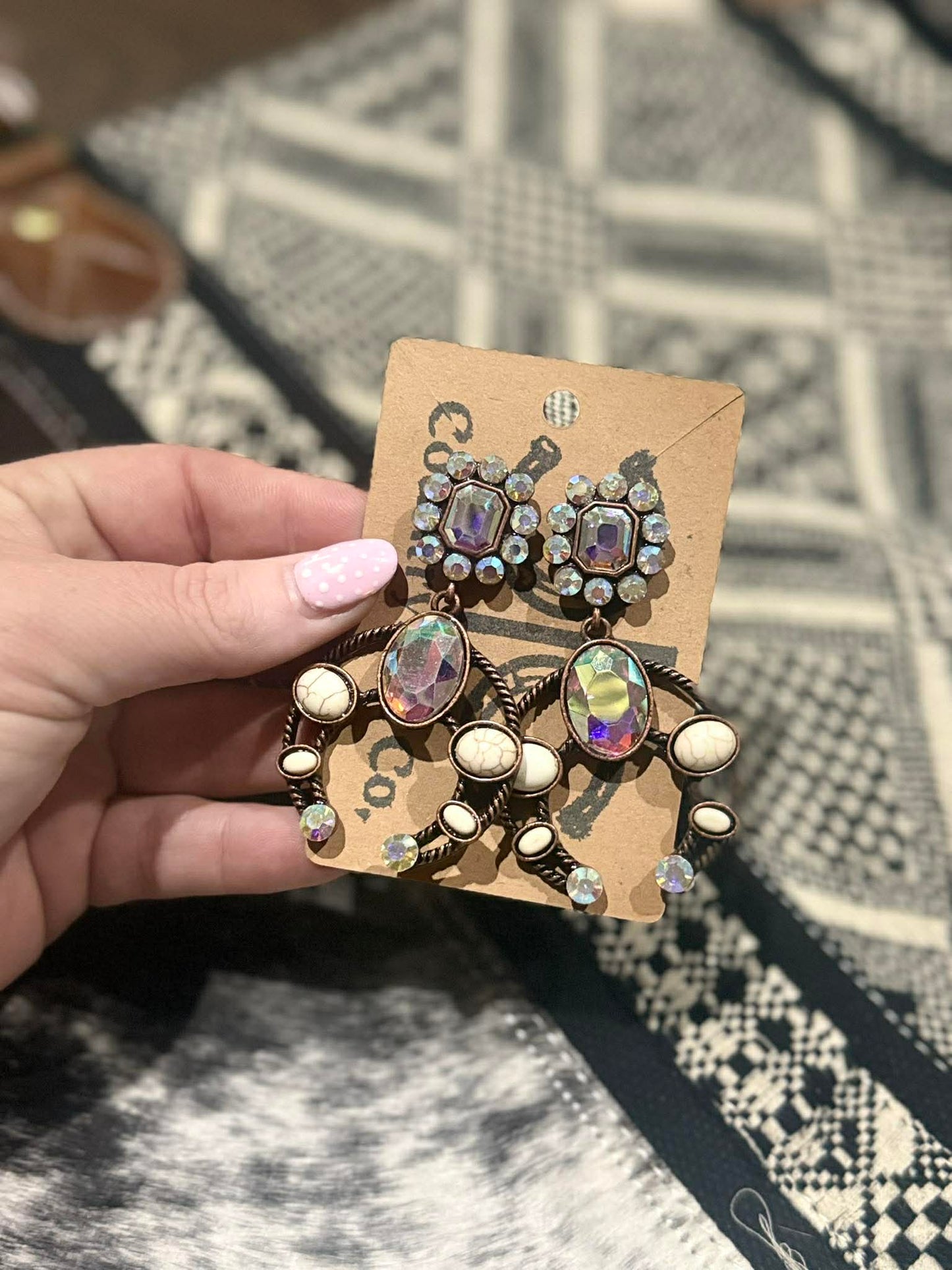 Rustic Chic Squash Blossom Earrings