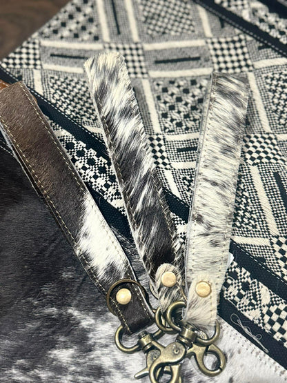 Cowhide Keychain Wristlet