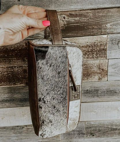 Cowhide toiletry Bag for Men or Women