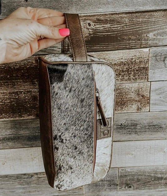 Cowhide toiletry Bag for Men or Women