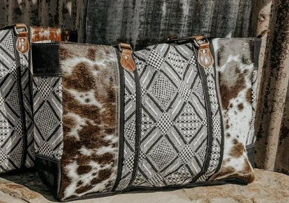Cowhide Weekender Bag
