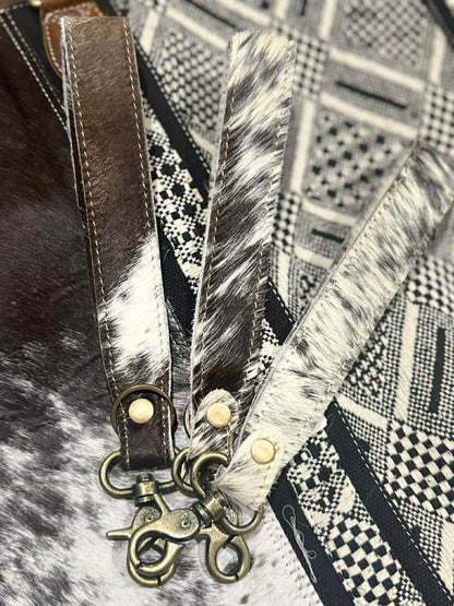 Cowhide Keychain Wristlet