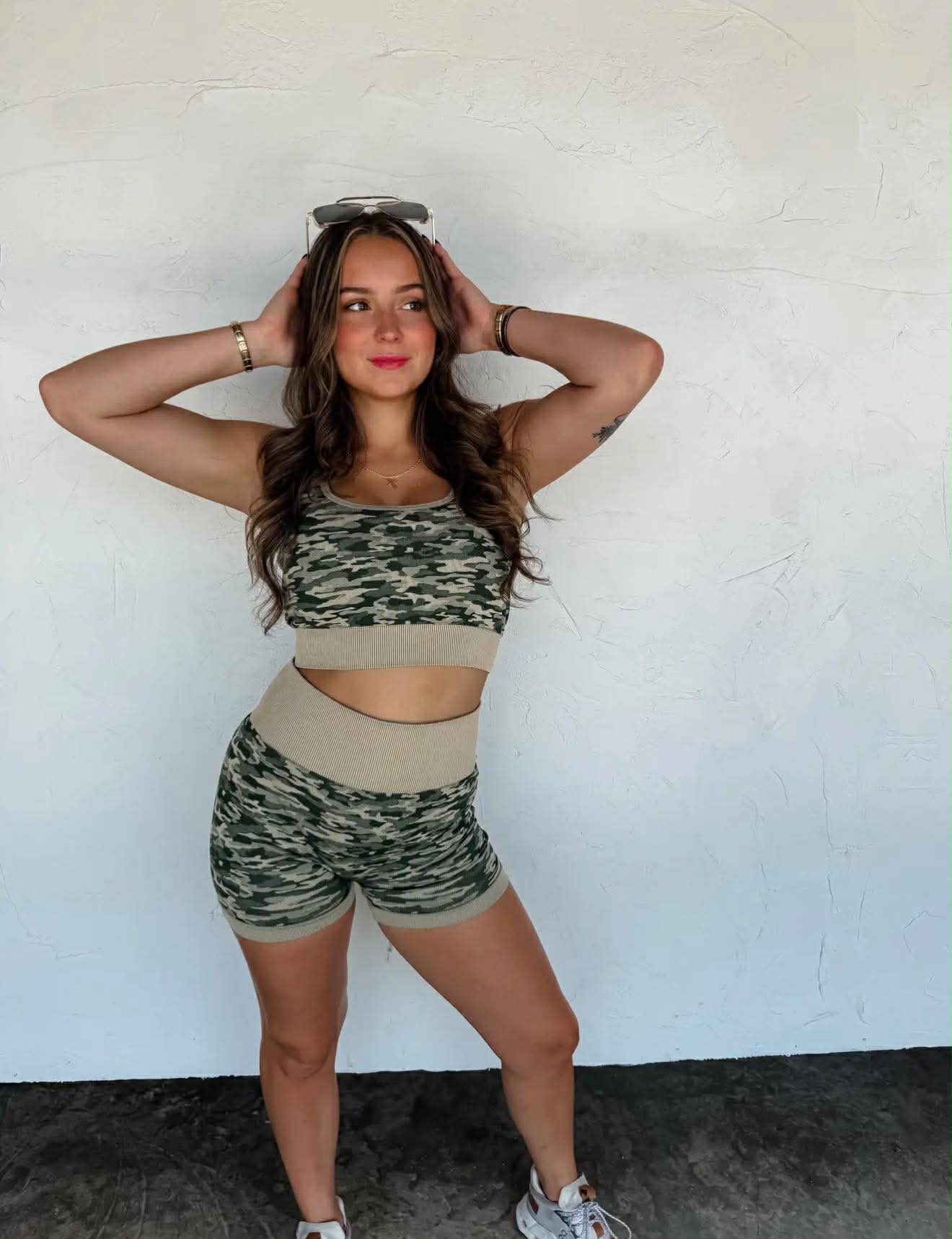 CAMO BRA & BIKER SET
