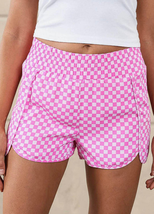 CHECKERED PRINT SHORTS