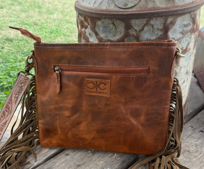 LONGHORN TRAIL COWHIDE CHECKERED PURSE