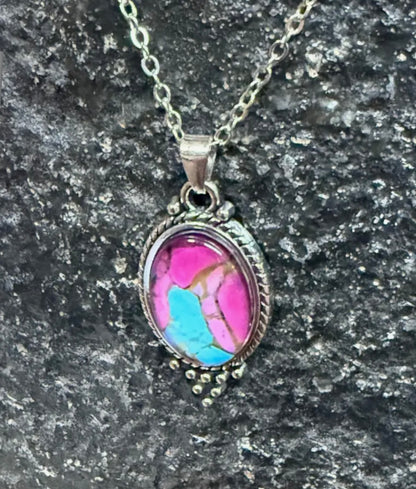 Cotton Candy Stone Necklace