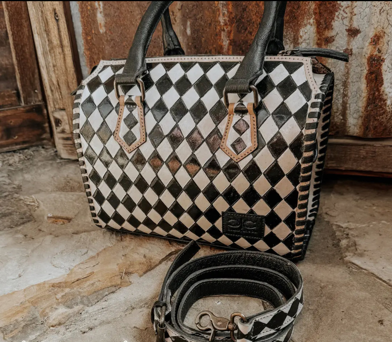 CHECKERED SPEEDY BAG