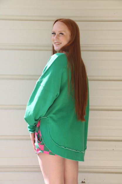 Green Washed Sweetshirt