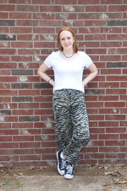 ZEBRA BARREL JEANS