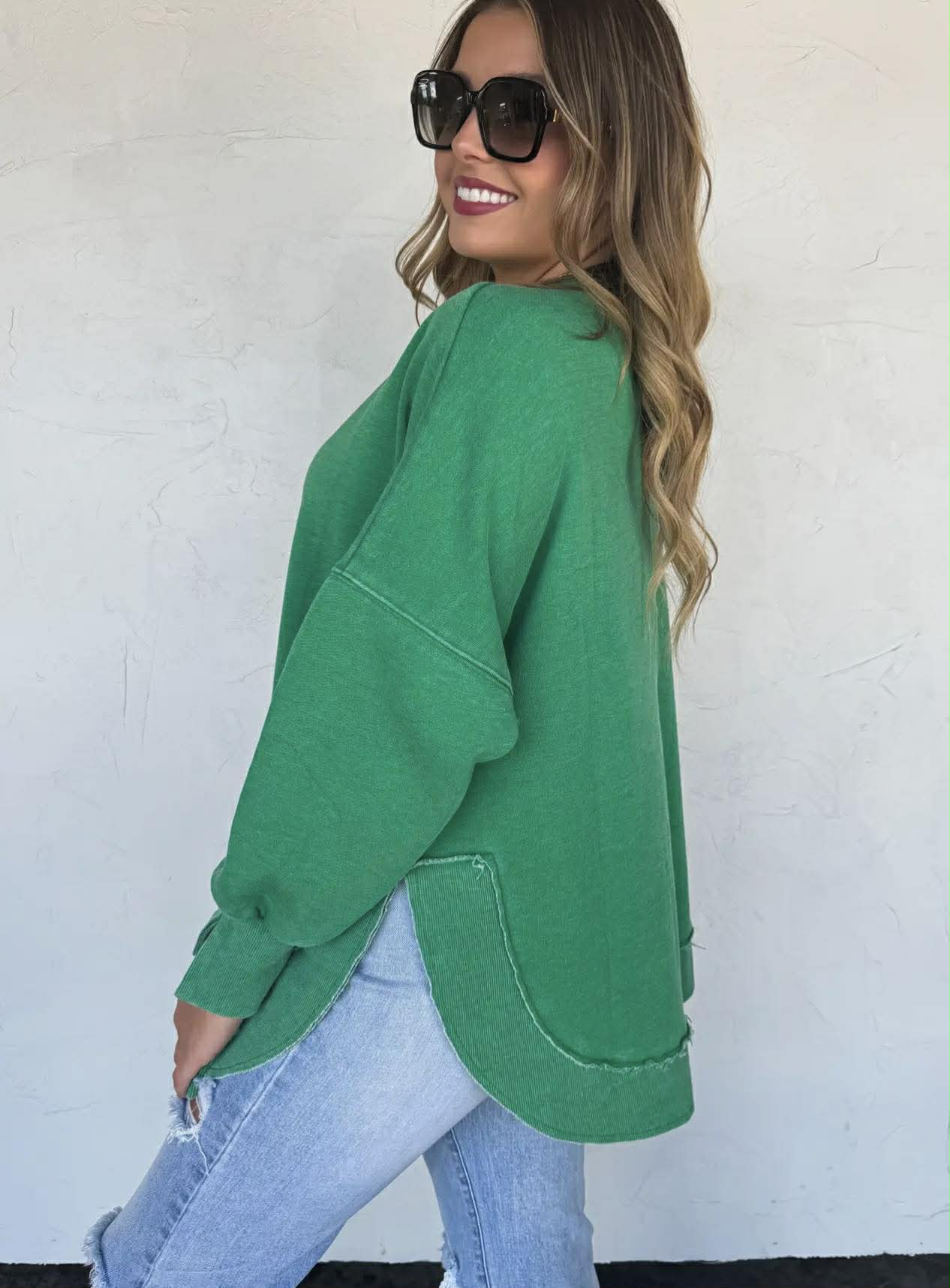Green Washed Sweetshirt