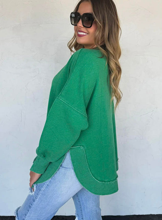 Green Washed Sweetshirt